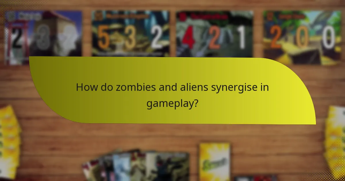 How do zombies and aliens synergise in gameplay?