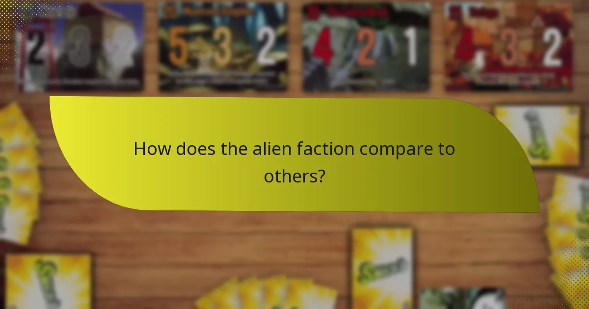What are the weaknesses of the alien faction?
