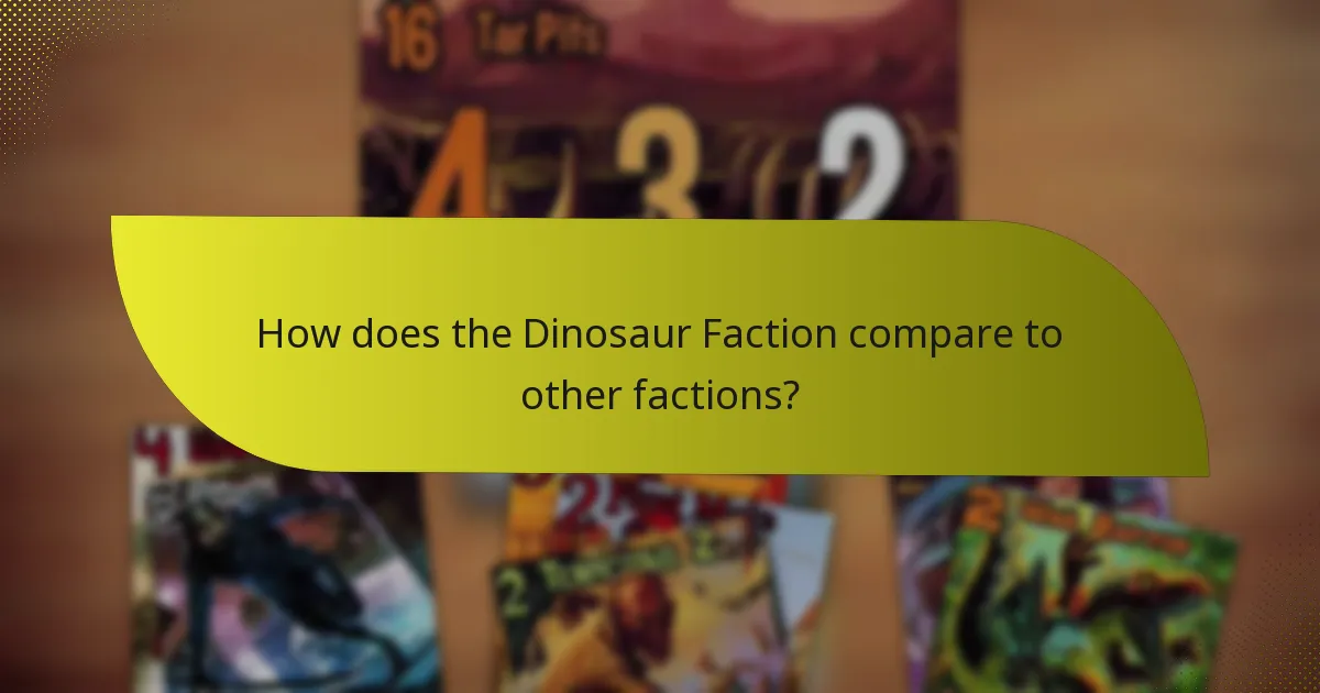 What are the weaknesses of the Dinosaur Faction?