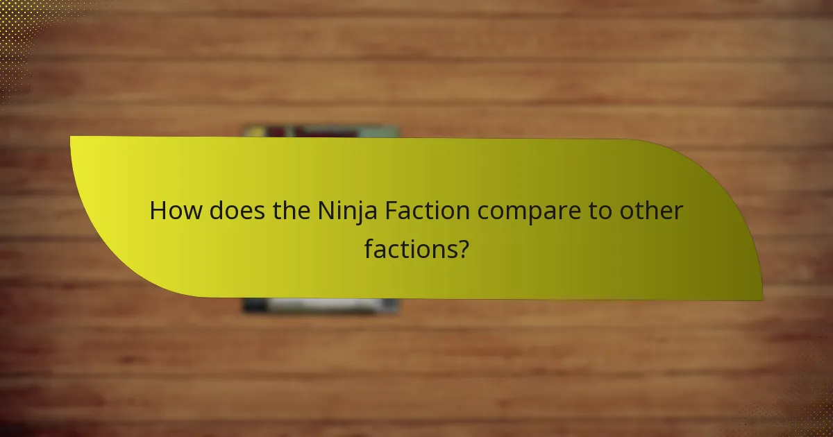 What are the weaknesses of the Ninja Faction?