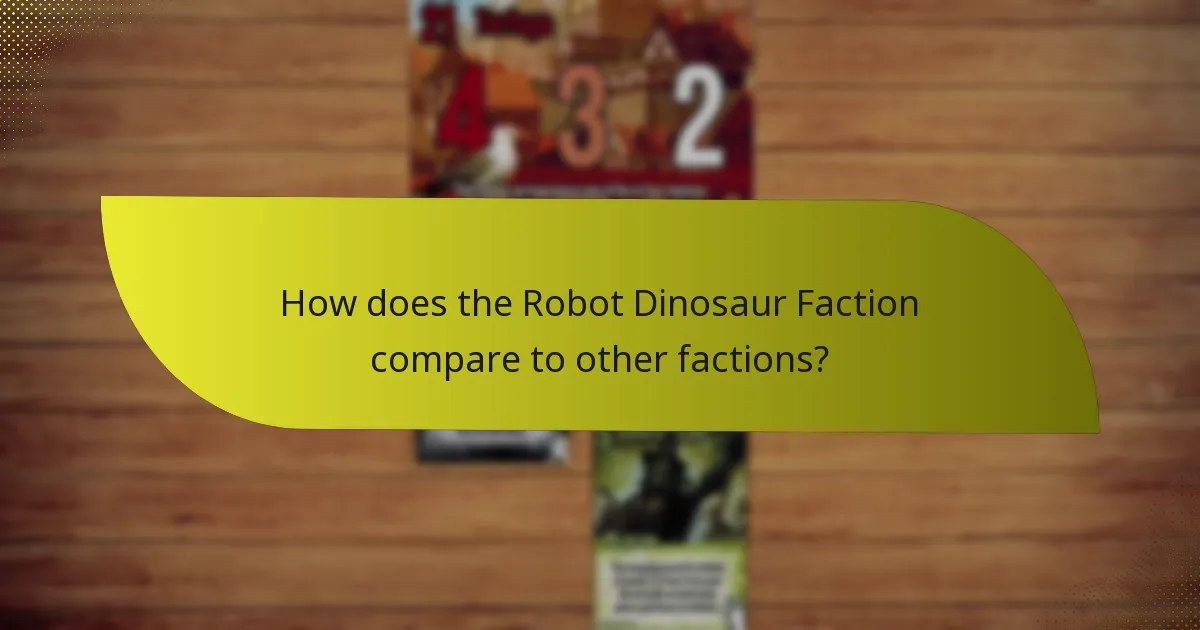 What are the weaknesses of the Robot Dinosaur Faction?