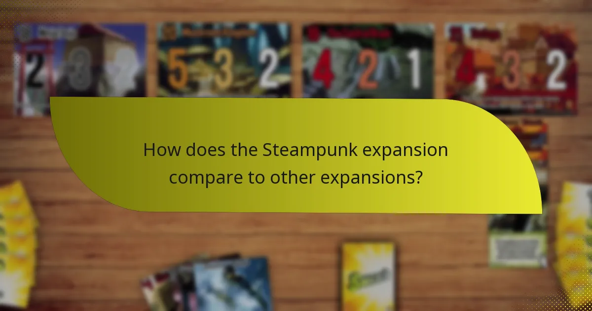 How does the Steampunk expansion compare to other expansions?