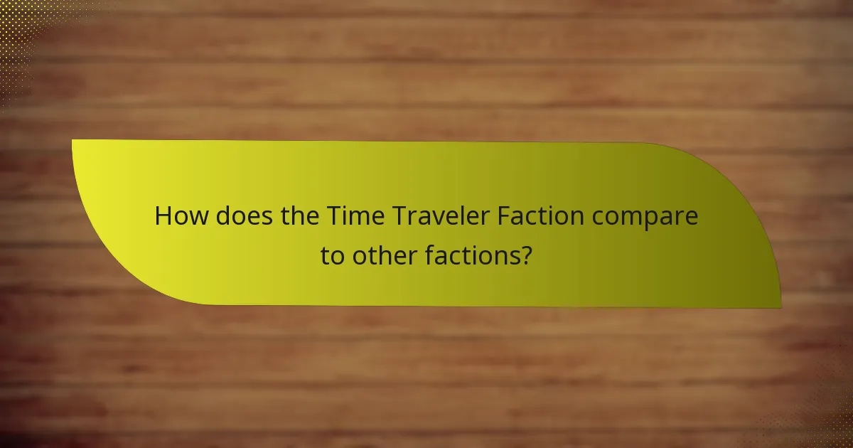 What are the weaknesses of the Time Traveler Faction?