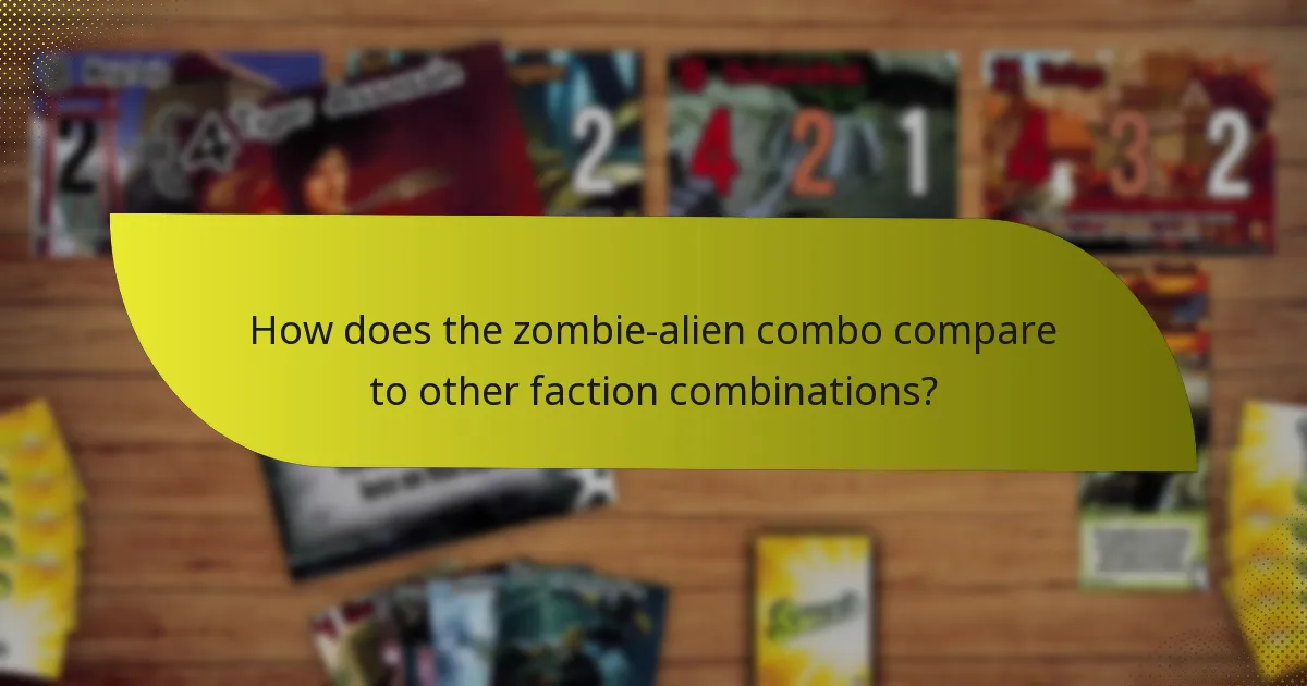 What tactical strategies can be employed with the zombie-alien combo?