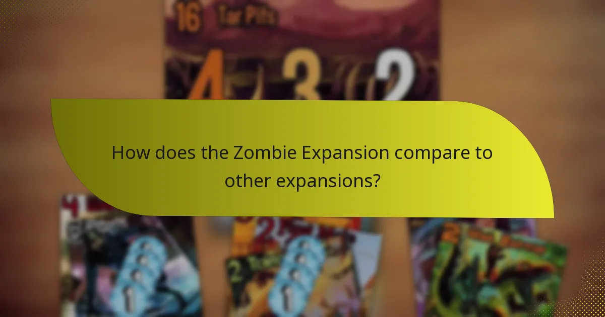 How does the Zombie Expansion compare to other expansions?