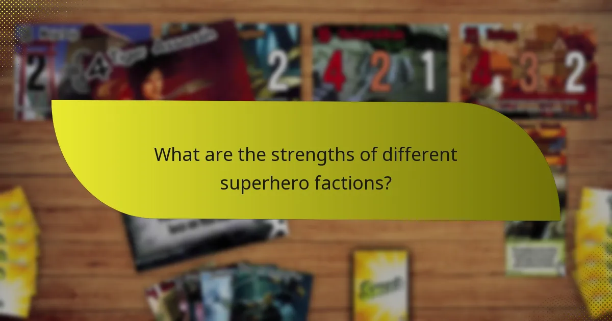 What are the weaknesses of superhero factions?